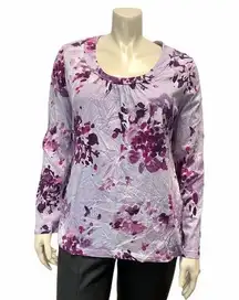 FINAL SALE | St. JOHN Bay XL around Neck Purple Long Sleeve