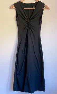 Patagonia | Twist front Black Midi Dress sz XS