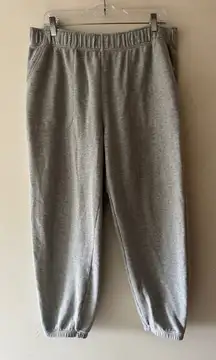 Aerie Light Gray Cozy Lounge Jogger Sweatpants Elastic Cuff