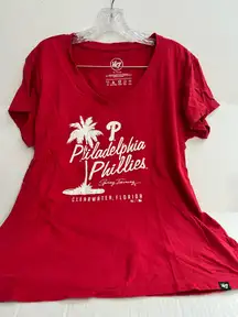 47 Brand Philadelphia Phillies Clearwater Spring Training Ladies V Neck T Shirt 