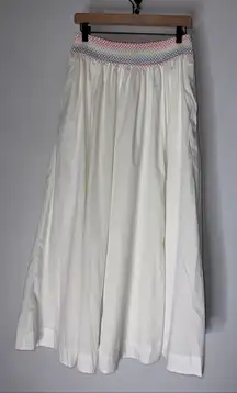 nwt abercrombie and fitch For The Trevor Project White Cotton Maxi Skirt M Tall‎