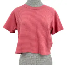 Big Bud Press Pink Honeycomb Texture Thermal Raspberry Crop Top Unisex Size XXS