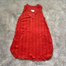 Maeve  by Anthropologie Red V-Neck Flowy Sleeveless Tank Top