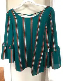 Green & Red Blouse