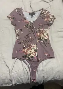 Floral printed bodysuit