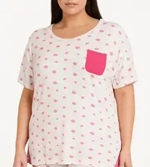 Honeydew Intimates Something Sweet Lips Pajama Top‎ Size M NWT