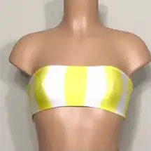 WILDFOX reversible emoji and stripe bikini top.NWT