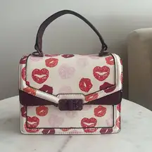 NWT ALDO Valentines Kisses Satchel Crossbody  Bag White Pink Purple