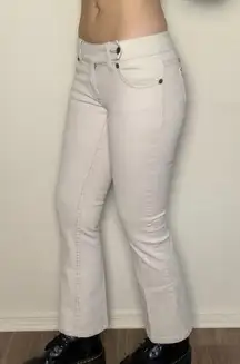 Vintage Corduroy Low Waisted White Jeans