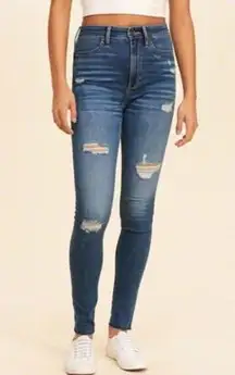 Hollister Ultra High Rise Distressed Jegging Skinny Jeans