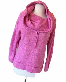 Pullover Pink Drape Neck PM Womens Long Sleeve