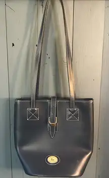 Dooney & Bourke Dark Blue Leather Shoulder Bag