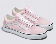 VANS Old Skool Shoe Classic Lace-Up Sneaker Blush Mauve Pink/White Size 8.5