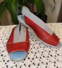 Cloud Shoes Caliber Slingback Sandals Multi Wedge Heel Leather Size 7