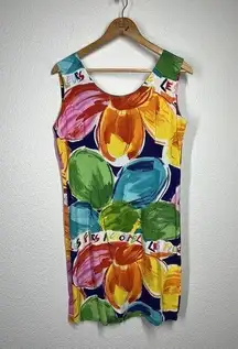 Jams World  Floral Dress Size 9 Vintage Colorful Art To Wear