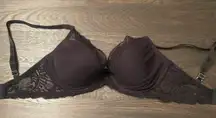 Black Lace Trim Bra 32DD