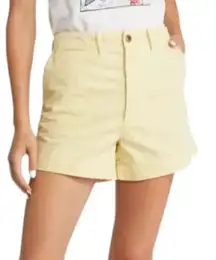 RE/DONE 90s Trouser Cotton Short Relaxed Fit in Washed Buttercream size 31 NWT