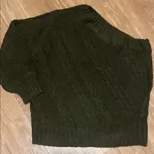 BiBi Dark Green Off-the-Shoulder Sweater small like new