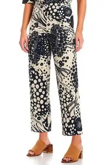 Bryn Walker Fiori d'Acqua Floral Print Jacquard Stretch Crop Pants Size XS