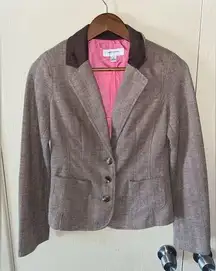 Isaac Mizrahi for Target Brown Tweed Blazer - size 4