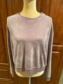 L.A Hearts Purple Velvet Crew Neck 