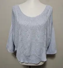 Stitch Fix ACW Pale Blue Oversized Cable Knit Sweater Size Medium