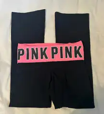 Y2K PINK Victoria's Secret Foldable Waist Flare Yoga Pants