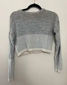 Anthropologie Cousin Johnny Wool Blend Cropped Gray Sweater Small‎