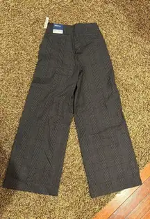 Wide Leg Black Plaid Pants