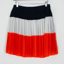 NWT Banana Republic Womens Pleated Skirt Size 4 Colorblock Party Office Work