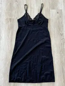 Womens  Black Slip Dress - 36, 24"