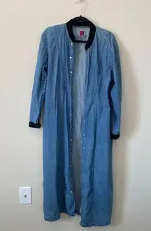 Vintage 1980s Sunbelt Denim Duster Size  Large