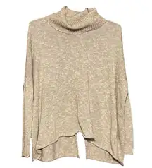 Aerie Woman's Beige Open Back Cowl Neck Sweater Size XS