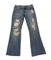 Miss Me Rare  Distressed Destroyed Boot Leg Jeans