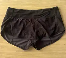Lululemon Speed Up 2.5" Low-Rise Lined Black Shorts