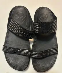 Fitflop Black rhinestone Sandals size 10