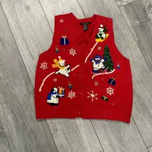 Vintage Ugly Christmas Sweater Vest Size PM