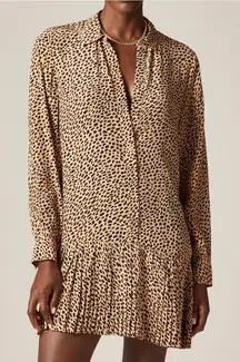 J. Crew New Amelia Shirt Dress Cheetah Medium Leopard