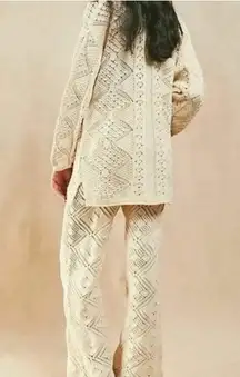 NWOT Free People FP Beach Get Away Crochet Cardigan Lounge Fauxchet