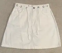 White Denim Skirt