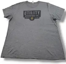 Bella + Canvas Shirt Size XL Utility Brewing Company Ruston, LA Brewery T-Shirt Utility Brewing Co. Graphic Print Unisex 