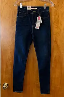 Levi’s 720 High Rise Super Skinny Blue Denim Jeans NWT 0 Short W25 x L28 READ