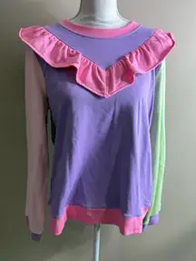 Karlie Colorful Ruffled Women's Top large