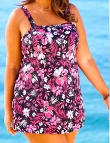 Swimsuits for All floral Swimdress one piece swimsuit dress woman plus size 24