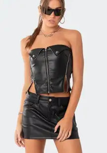 Edikted Leather Top Corset