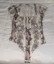 Olivaceous  Snake print bodysuit