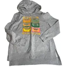 SONOMA COMMUNITY Extra‎ Small XS Grey Hooded Sweatshirt Dance Jacket Spanish
