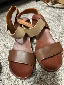 Mia Sandals Brown Wedge