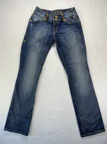 Coogi Women's Jeans Size 5/6 Straight Jeans Golden Bling‎ Logo Limited Edition