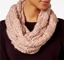 💙SALE 3/$25 BETSEY JOHNSON PINK EYELASH FRINGE INFINITY METALLIC THREAD SCARF